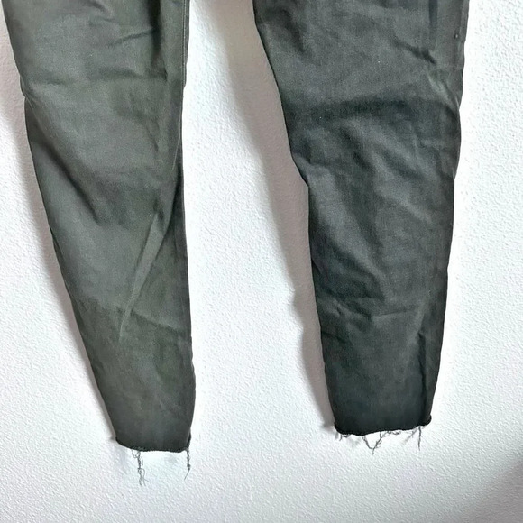 ARTICLES OF SOCIETY | Dark Green Ankle Skinny Jeans Raw Hem High Rise | Size 28 - Picture 6 of 8